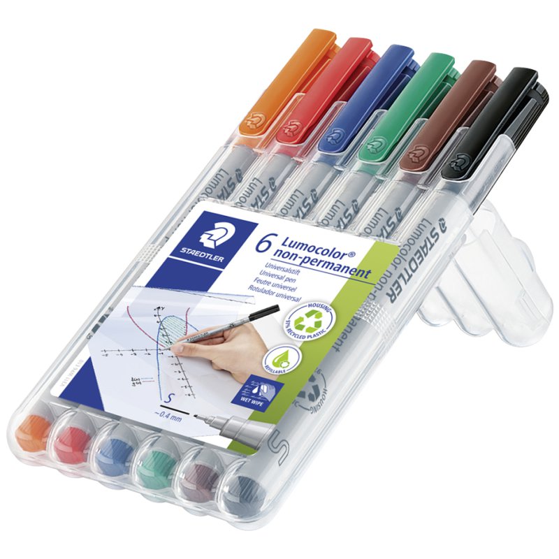 STAEDTLER Lumocolor uitwisbare marker 311S, navulbaar, 0,4 mm, 8 stuks